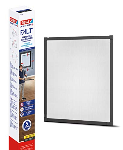 tesa 55214 Insect Stop Plegable de Aluminio-Mosquitera con Marco Telescópico Ajustable-Blanco-80 cm x 80 cm, Gris Antracita, 81 cm x 80 cm a 140 cm x 140 cm tesa 55214 Insect Stop Plegable de Aluminio-Mosquitera con Marco Telescópico Ajustable-Blanco-80 cm x 80 cm, Gris Antracita, 81 cm x 80 cm a 140 cm x 140 cm