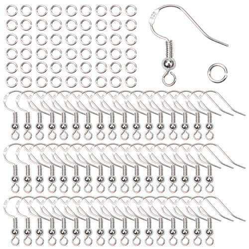 TOAOB 50 Piezas 18 mm Tono Plateado Baño de Plata de Ley 925 Hipoalergénica Francés Bola y Bobina Pendientes Gancho con 50 Piezas 4 mm Anillos de Salto Abiertos Utilizan para Hacer Joyas TOAOB 50 Piezas 18 mm Tono Plateado Baño de Plata de Ley 925 Hipoalergénica Francés Bola y Bobina Pendientes Gancho con 50 Piezas 4 mm Anillos de Salto Abiertos Utilizan para Hacer Joyas