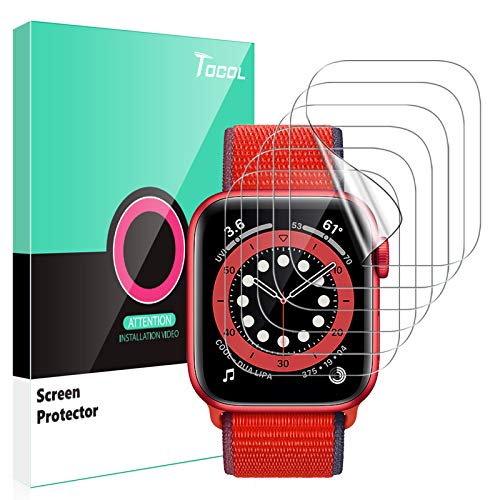 TOCOL 6 Piezas Protector de Pantalla Compatible para Apple Watch Series 6 5 4 40mm y Apple Watch Series 3 2 1 38mm No Vidrio HD Clear Soft TPU Film Protector de Pantalla para iwatch 40mm y 38mm TOCOL 6 Piezas Protector de Pantalla Compatible para Apple Watch Series 6 5 4 40mm y Apple Watch Series 3 2 1 38mm No Vidrio HD Clear Soft TPU Film Protector de Pantalla para iwatch 40mm y 38mm