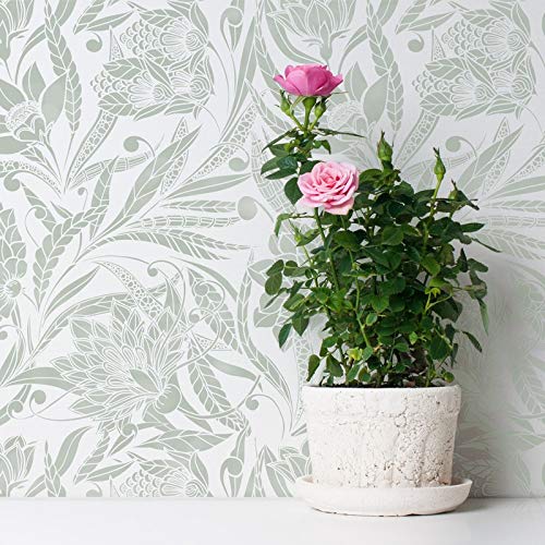 TODO-STENCIL Stencil Home Decor Floral 007 Medidas exteriores: 50x50 Medidas internas diseño 47 x 47 cm