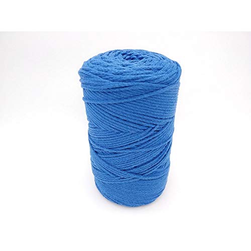 TOMASELLI MERCERIA Cordón de macramé hilo de 250 g de algodón crochet 200 m – Bluette