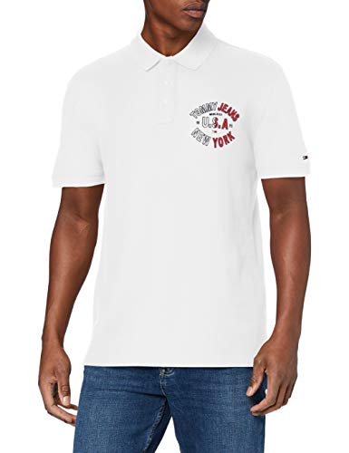 Tommy Hilfiger TJM Essential Logo Polo, Blanco (White Ybr), XX-Large para Hombre