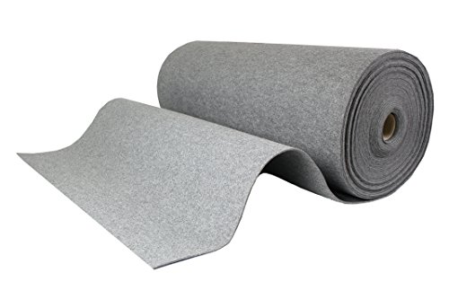 Tukan-tex Fieltro para bolsos, 0,5 metros lineales, se vende por metros, 4 mm de grosor, 1 m de ancho, impregnado (gris claro)