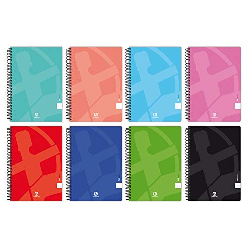 Unipapel Pack de 10 Cuadernos con Hojas Lisas, Tamaño Cuarto, Centauro 01-Uniclasic, Tamaño Folio, 80 Hojas, 90 Gramos, Colores Surtidos Aleatorios, 98450295