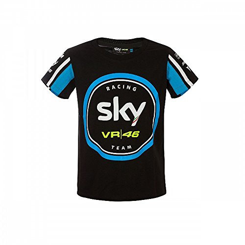 Valentino Rossi VR46 Sky Racing Team Moto3 GP Niño Negro Camiseta Oficial 2019