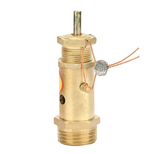 Válvula de retención del compresor de aire, componentes de repuesto del compresor de aire G1 / 2 Válvula de presión de liberación de seguridad Latón(Rodamiento de presión de 10 kg)