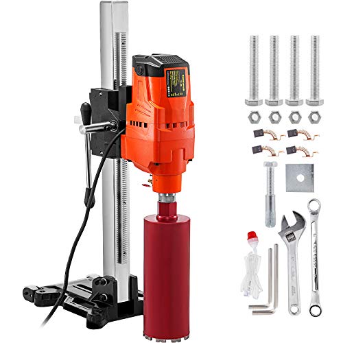 VEVOR Perforadora de Hormigón Diamante 4.800 W Taladro de Columna Profesional 220 V Máquina Perforadora de Diamante Taladro Percutor con Brocas Taladro de Banco, Diámetro Máximo de Perforación 305 mm