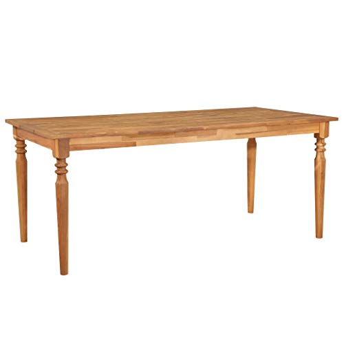 Wakects Mesa de comedor de madera, mesa de comedor moderna para cocina, comedor y salón, rectangular, mesa de comedor para 4 – 6 plazas, 170 x 90 x 75 cm