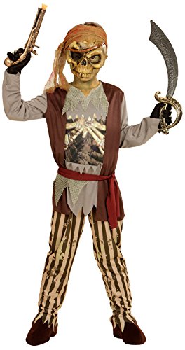 WIDMANN wdm03976 ? Disfraz para niños Pirata de Barco Fantasma (128 cm/5 ? 7 años), Color marrón, Talla XXS