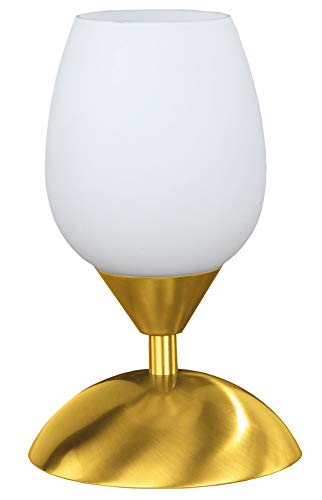 Wofi 814101320500 - Lámpara de mesa con 1 luz (21 cm), color latón mate