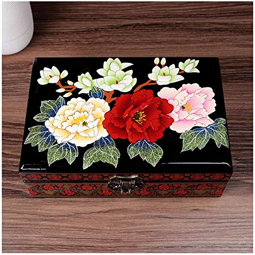 WQF Caja de Almacenamiento de joyería de Madera Retro Vintage con Espejo Caja de joyería Tradicional China Pintada a Mano Caja de Tesoro Organizador de Joyas Caja de Almacenamiento de Recuerdos WQF Caja de Almacenamiento de joyería de Madera Retro Vintage con Espejo Caja de joyería Tradicional China Pintada a Mano Caja de Tesoro Organizador de Joyas Caja de Almacenamiento de Recuerdos