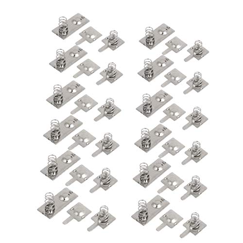 X-DREE 12 Piezas Metal AA Placa de laminación de resorte de conexión Tono plateado (f2f530f009aa5636d9d68b5f9fa0d707)