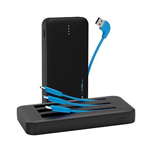 Xlayer Plus All-in-One batería Externa Negro Polímero de Litio 10000 mAh - Baterías externas (Negro, Teléfono móvil/Smartphone, Tableta, Rectángulo, Polímero de Litio, 10000 mAh, USB)