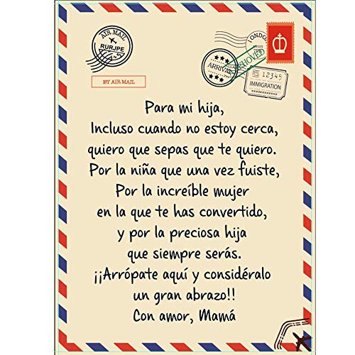 XRTJ Mantas para Sofás De Franela Carta De Mensaje Bendición,Español Mantas Franela Manta De Lana para Mi Hija/Hijo Manta de Interesante Letra,para mi Hija,130 * 150 XRTJ Mantas para Sofás De Franela Carta De Mensaje Bendición,Español Mantas Franela Manta De Lana para Mi Hija/Hijo Manta de Interesante Letra,para mi Hija,130 * 150