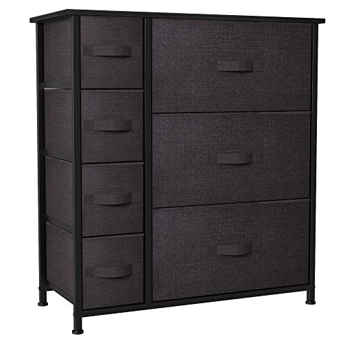 YITAHOME Cajonera, cómoda de Tela con 7 cajones, Sistema de Archivo Cajas de Almacenamiento Organizador para la Ropa/Marco de Metal y Tablero de MDF/para Sala de Estar Dormitorio Oficina, Marrón YITAHOME Cajonera, cómoda de Tela con 7 cajones, Sistema de Archivo Cajas de Almacenamiento Organizador para la Ropa/Marco de Metal y Tablero de MDF/para Sala de Estar Dormitorio Oficina, Marrón