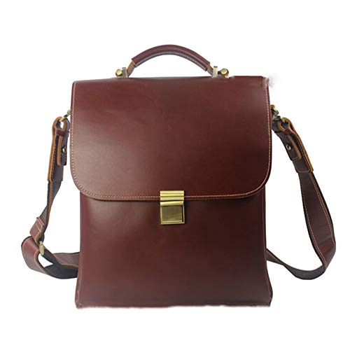ZHD&CC Bolso De Hombro para Hombre, Pequeña Bolsa De Cuero Crossbody Vintage Messenger Bags Casual Satchel Bag