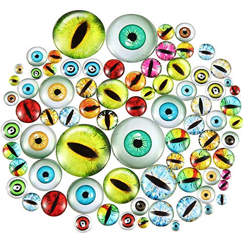 100 piezas de juguetes ojos de cristal ojos de los animales dragón ojos de vidrio cabujón muñeca de colores mezclados DIY Scrapbooking de los artes de la joyería toma de