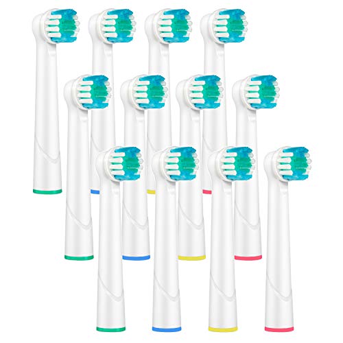 12 Pieza - Recambio para Cepillo eléctrico Compatible y en forma Braun ORAL B/OralB/Oral-B (Todos los modelos OralB / Oral-B Braun cabeza cepillo redondo) - compatible por ejemplo, con: Oral B Triumph, Vitality, ProWhite, Sensitive + Clean, White + Clean,