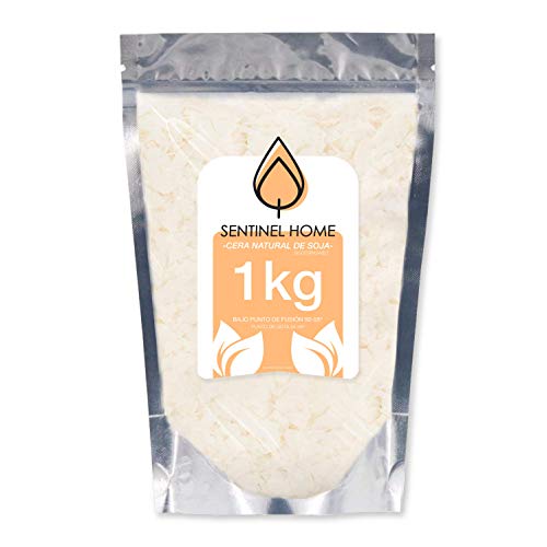 (1kg) Cera premium de soja natural para hacer velas - Textura cremosa escamada