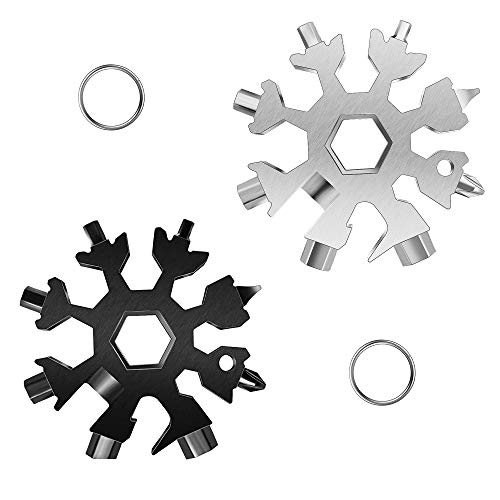 2 Pcs 18 En 1 Copo De Nieve Multi Herramienta, Acero Inoxidable Copo De Nieve Herramienta Destornillador De Botella Aventura Herramienta camping al aire libre, herramienta de Aventura 2 Pcs 18 En 1 Copo De Nieve Multi Herramienta, Acero Inoxidable Copo De Nieve Herramienta Destornillador De Botella Aventura Herramienta camping al aire libre, herramienta de Aventura
