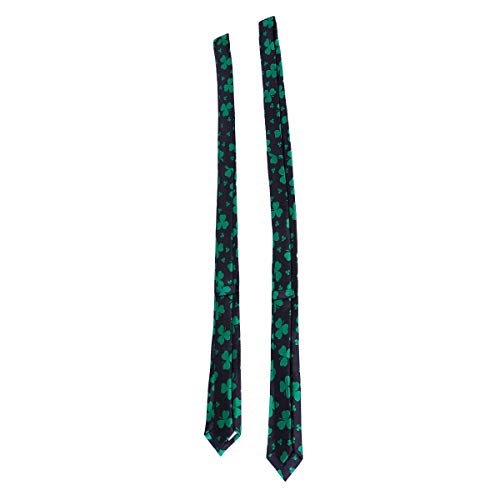 2pcs Corbata del Día de San Patricio Impreso Corbata de fiesta Traje Corbata Decorativa (Estilo 4) Suministros del Día de San Patricio