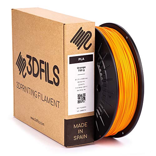 3DFILS - Filamento PLA para impresión 3D esFil PLA INGEO 3D850: 1.75 mm, 750 g, Naranja