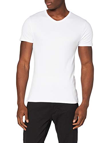Abanderado Termal algodón Invierno Cuello uve Camiseta térmica, Blanco (Blanco 001), Medium (Tamaño del Fabricante:M/48) para Hombre