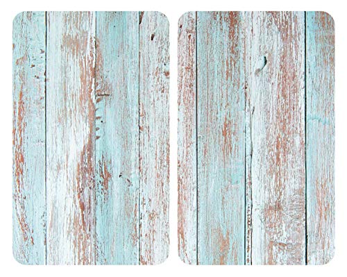 Allstar Placas cobertoras de vidrio universales Blue Wood, juego de dos piezas, cubiertas para cocinas de vitrocerámica, Vidrio endurecido, 30 x 0.8 x 52 cm, Multicolor Allstar Placas cobertoras de vidrio universales Blue Wood, juego de dos piezas, cubiertas para cocinas de vitrocerámica, Vidrio endurecido, 30 x 0.8 x 52 cm, Multicolor