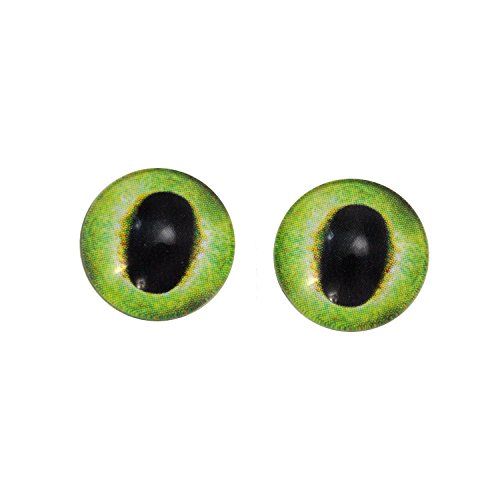 Amigable dragón verde ojos de cristal fantasía arte muñecos taxidermia esculturas o hacer joyas manualidades a juego juego de 2 (14 mm) Amigable dragón verde ojos de cristal fantasía arte muñecos taxidermia esculturas o hacer joyas manualidades a juego juego de 2 (14 mm)