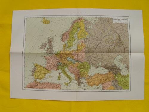 Antiguo Mapa - Old Map : CARTA DE L'EUROPE 1925