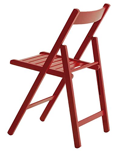 Aranaz Silla Plegable, Haya, roja, 43 x 47 x 79 cm