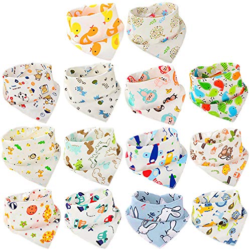 Baberos Bebe Bandanas Drool Babas Tela Nina Nino Recien Nacido Algodon Absorbente Suaves Dentición (10 baberos unisex)