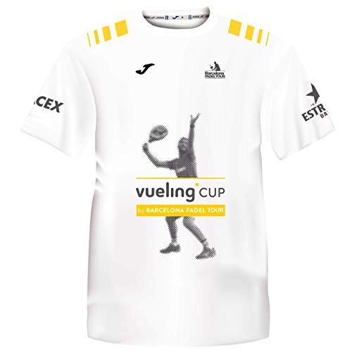 Barcelona Padel Tour Camiseta Manga Corta Técnica Vueling Cup Hombre Blanco Puro L