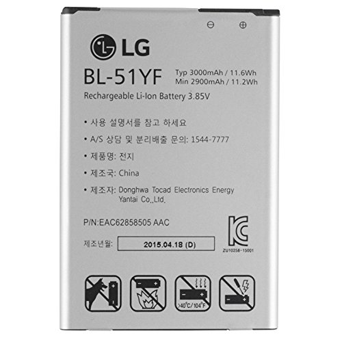 Batería BL-51YF de repuesto para modelos LG G4: H818, H815, H811, H810, original, 3000 mAh, 3,85 V Batería BL-51YF de repuesto para modelos LG G4: H818, H815, H811, H810, original, 3000 mAh, 3,85 V