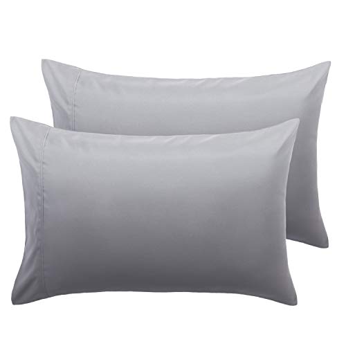 Bedsure Funda Almohada 90 de Microfibra - Juego de 2 Fundas Almohadas 40x90 Transpirable Suave Antiarrugas - Gris Claro, sin Cremallera,2 Unidades Bedsure Funda Almohada 90 de Microfibra - Juego de 2 Fundas Almohadas 40x90 Transpirable Suave Antiarrugas - Gris Claro, sin Cremallera,2 Unidades