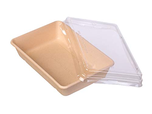 bio3 Contenedores Desechables para Llevar con Tapa, Envase Comida para Llevar, 100% Biodegradables y Compostables, 23x15x6cm, Capacidad 850ml, Paquete con 10 Juegos bio3 Contenedores Desechables para Llevar con Tapa, Envase Comida para Llevar, 100% Biodegradables y Compostables, 23x15x6cm, Capacidad 850ml, Paquete con 10 Juegos