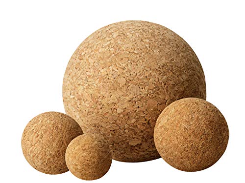 Bolas de corcho en varios diámetros – Bolas de corcho 3 cm, 4 cm, 5 cm, 10 cm – Diámetro a elegir (juego: 1 x 3 cm, 1 x 4 cm, 1 x 5 cm)
