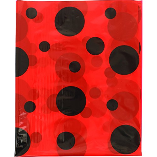 Bolsa de plástico disfraz mariquita. Paquete de 25 bolsas impresas en rojo y negro. Medidas 56 x 70. - Fixo Kids 72305