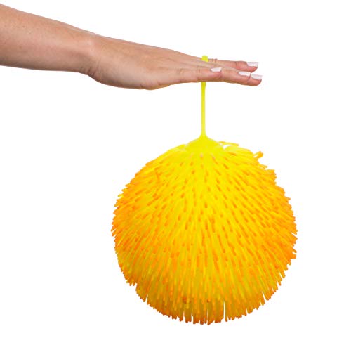 Brandsseller Sport-Tec - Pelota elástica (diámetro de 20 cm), color amarillo y naranja