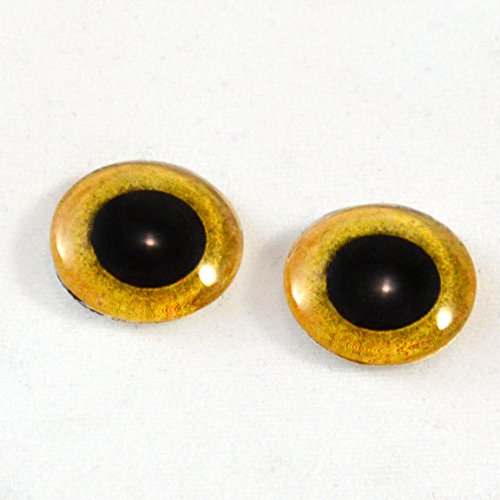 Cabujones cubiertos de ojos de cristal de búho de 16 mm para arte de fantasía, muñeca taxidermia, esculturas o joyería, artesanía animal Cabujones cubiertos de ojos de cristal de búho de 16 mm para arte de fantasía, muñeca taxidermia, esculturas o joyería, artesanía animal