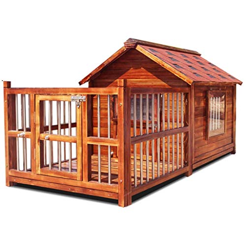 Caseta De Perro Caseta De Perro Grande De Madera Casa De Perro Gato Conejillo De Indias Casa del Perrito Repelente De Mosquitos De Interior Impermeable Al Aire Libre Lavable Fácil De Regalo Limpia