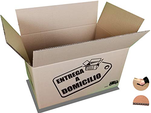 Chely Intermarket, Cajas de cartón GRANDES para mudanzas 80x40x40cm (Pack 10uds) Canal doble más rígido, práctico y consistente | Fabricadas en España | 100% reciclables (53644-80x40x40cm-12)
