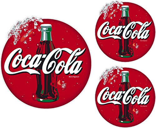 Coca Cola - Juego de pegatinas de Coca Cola para catering, Ice Cream Van Cafe (1 x 180 mm, 2 x 100 mm)