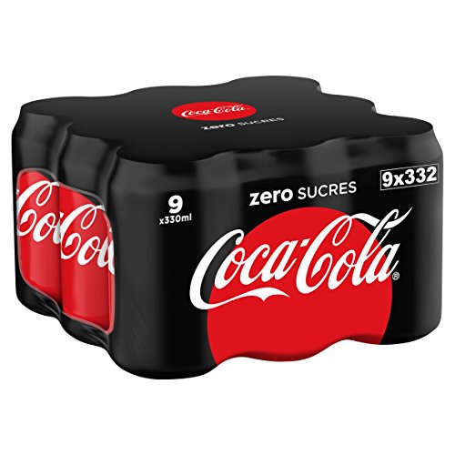 Coca-Cola - Zero, Lata 330 ml (Pack de 9)