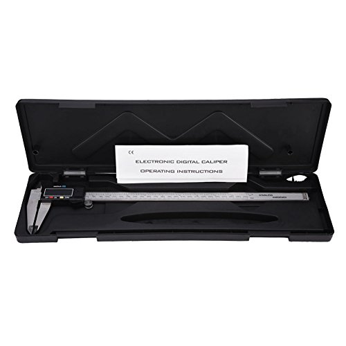 Digital Micrometers - Calibre Vernier digital (rango 300 mm, acero inoxidable, pantalla LCD grande)