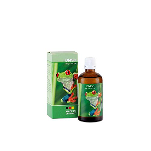 Dimetilsulfóxido (DMSO) 99,9 % de pureza farmacéutica en botella de cristal con dosificador, probado por Farmacopea Europea, sin diluir, dimetilsulfóxido fabricado en Alemania Dimetilsulfóxido (DMSO) 99,9 % de pureza farmacéutica en botella de cristal con dosificador, probado por Farmacopea Europea, sin diluir, dimetilsulfóxido fabricado en Alemania
