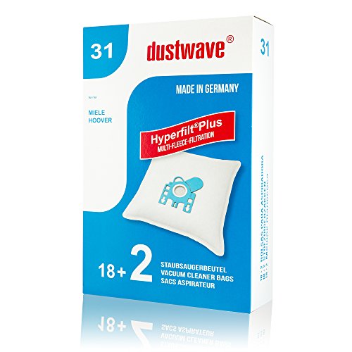 dustwave® Megapack – 20 bolsas para aspiradora Miele S4210 / Fabricado en Alemania + Incluye microfiltro