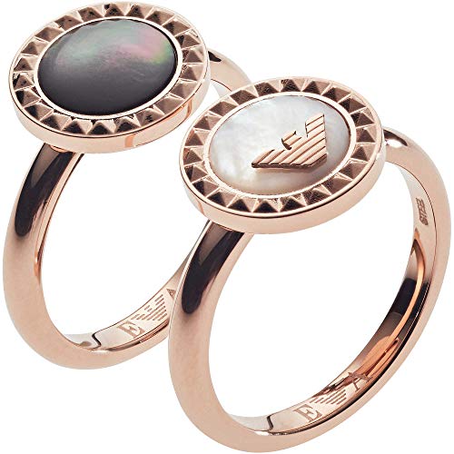 Emporio Armani Mujer acero inoxidable Anillo Apilados EGS2561221-8 Emporio Armani Mujer acero inoxidable Anillo Apilados EGS2561221-8