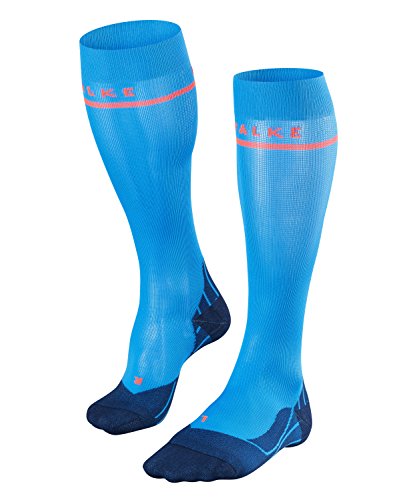 Falke Energizing Cool Compression W Kh - Calcetines para correr, Mujer, Calcetines para correr, 16016, Azul (Blue Note 6545)., 35-38 W2 (UK 2.5-5 Ι US 5-7.5)
