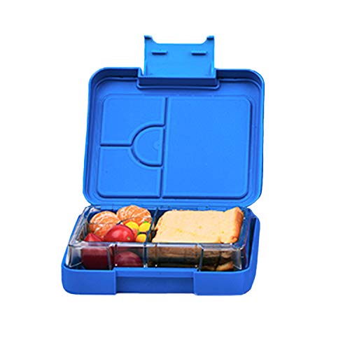 Fiambrera Bento Box para niños y adultos con compartimentos Sandwich Box sistema de microondas y lavaplatos Fiambreras Pack Fiambrera sin BPA (T1_B)